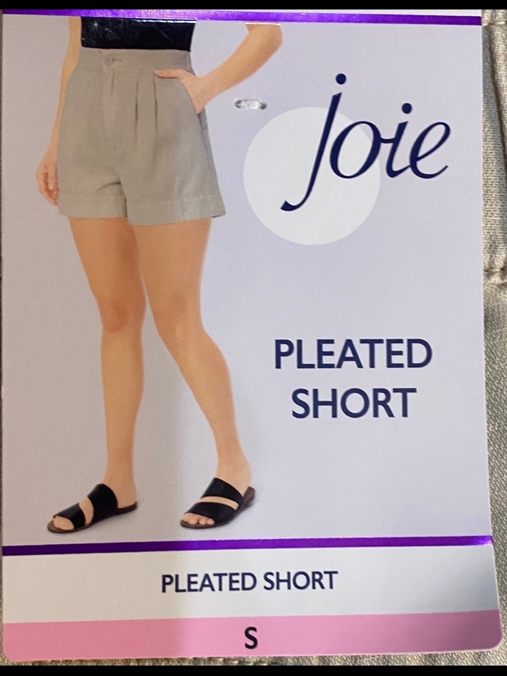 Joie Women's Pleated High-Waist Shorts in Light Tan. Size Medium